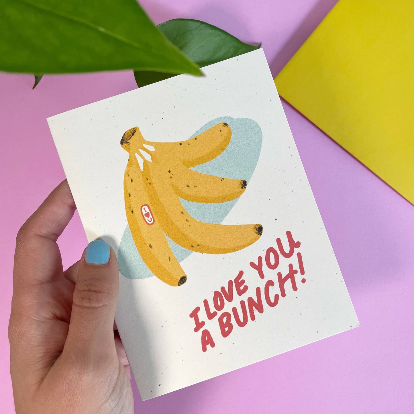 I Love You A Bunch! Banana Fruit Greeting Card