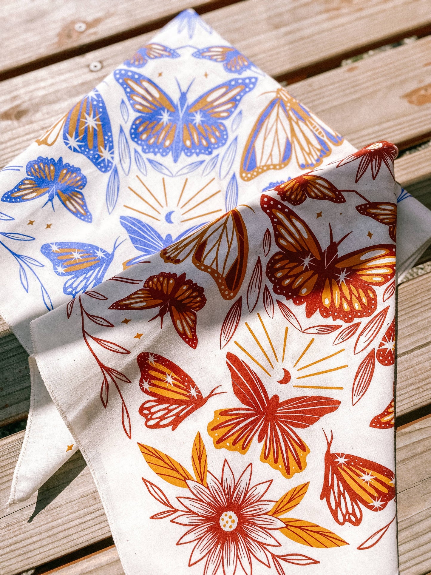 Golden Hour Butterfly Bandana, Multiple Colors