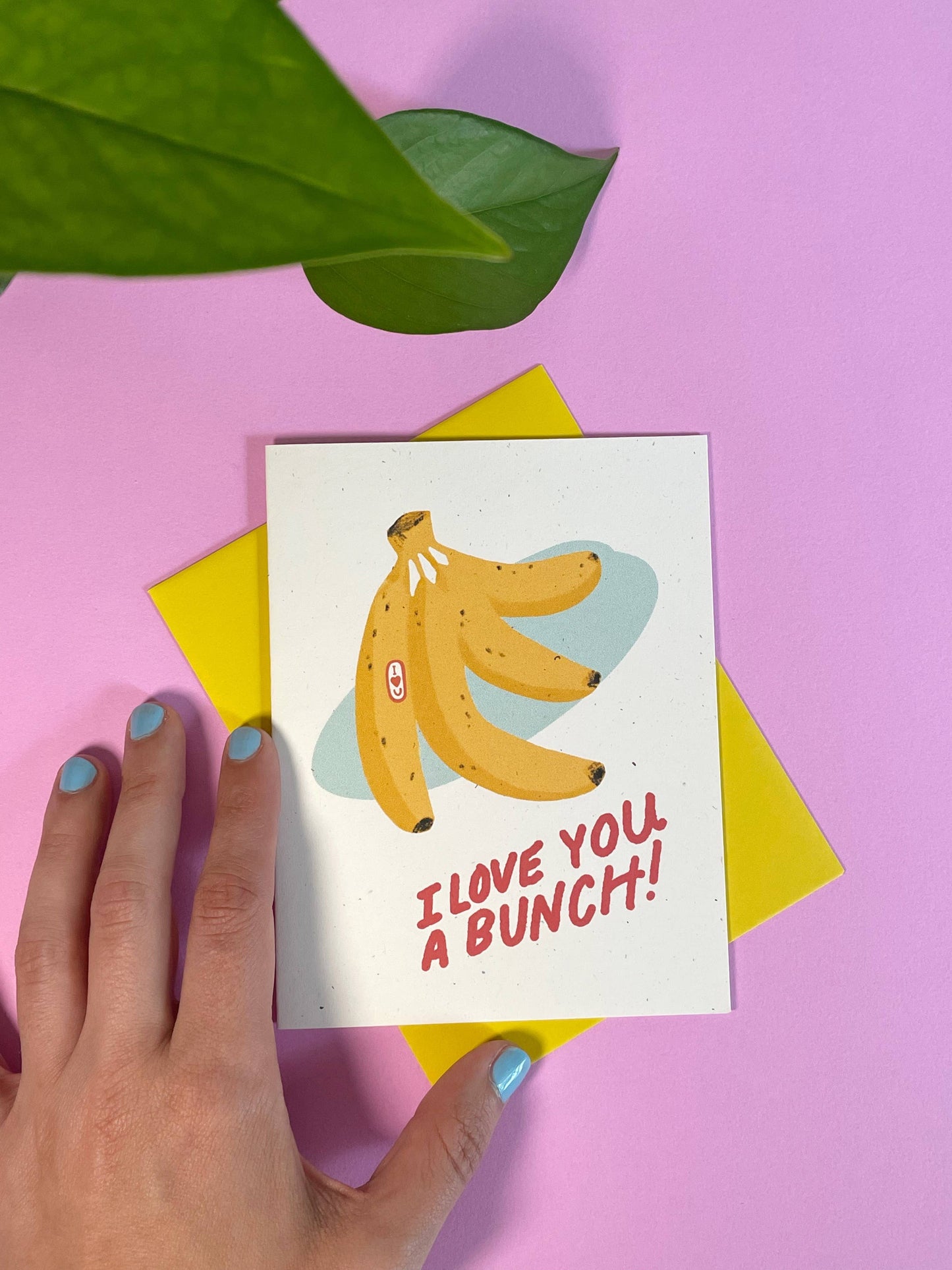 I Love You A Bunch! Banana Fruit Greeting Card