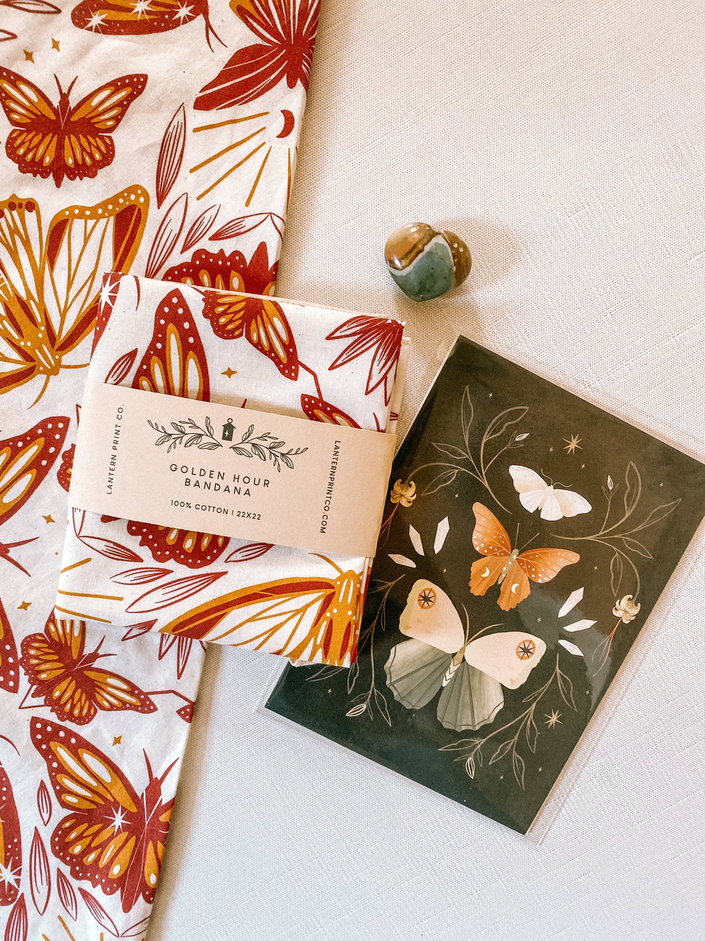 Golden Hour Butterfly Bandana, Multiple Colors