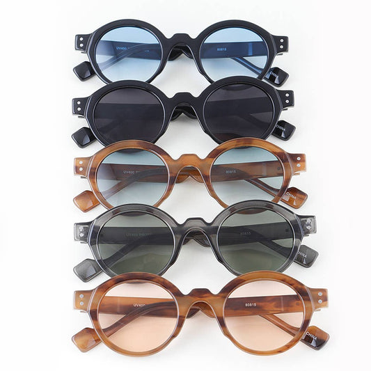 Double Bolted Round Sunglasses