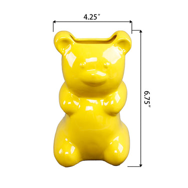 6.75"H Ceramic Gummy Bear Vase 4.25*3.25*6.75