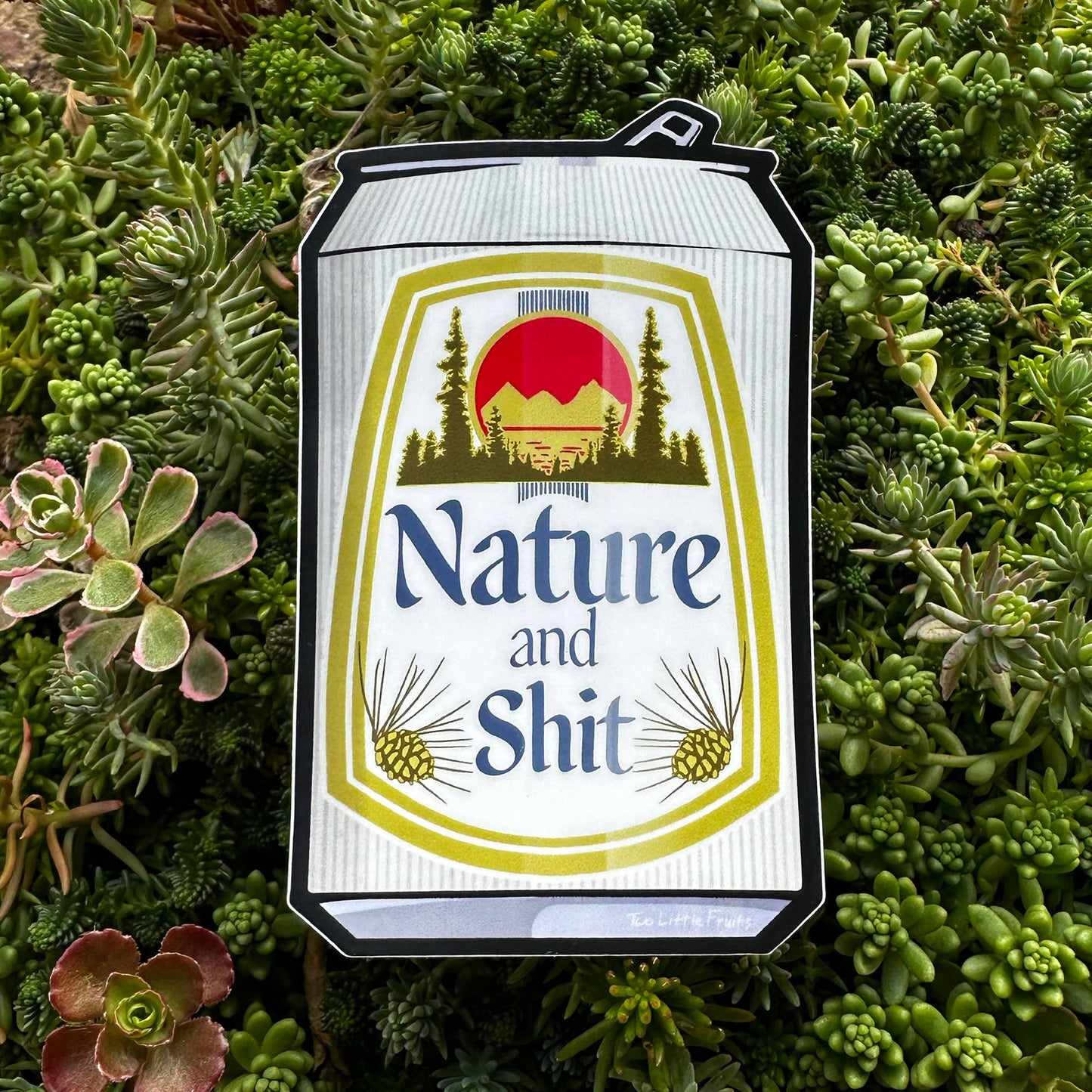 Nature And Shit Beer Can Stickers