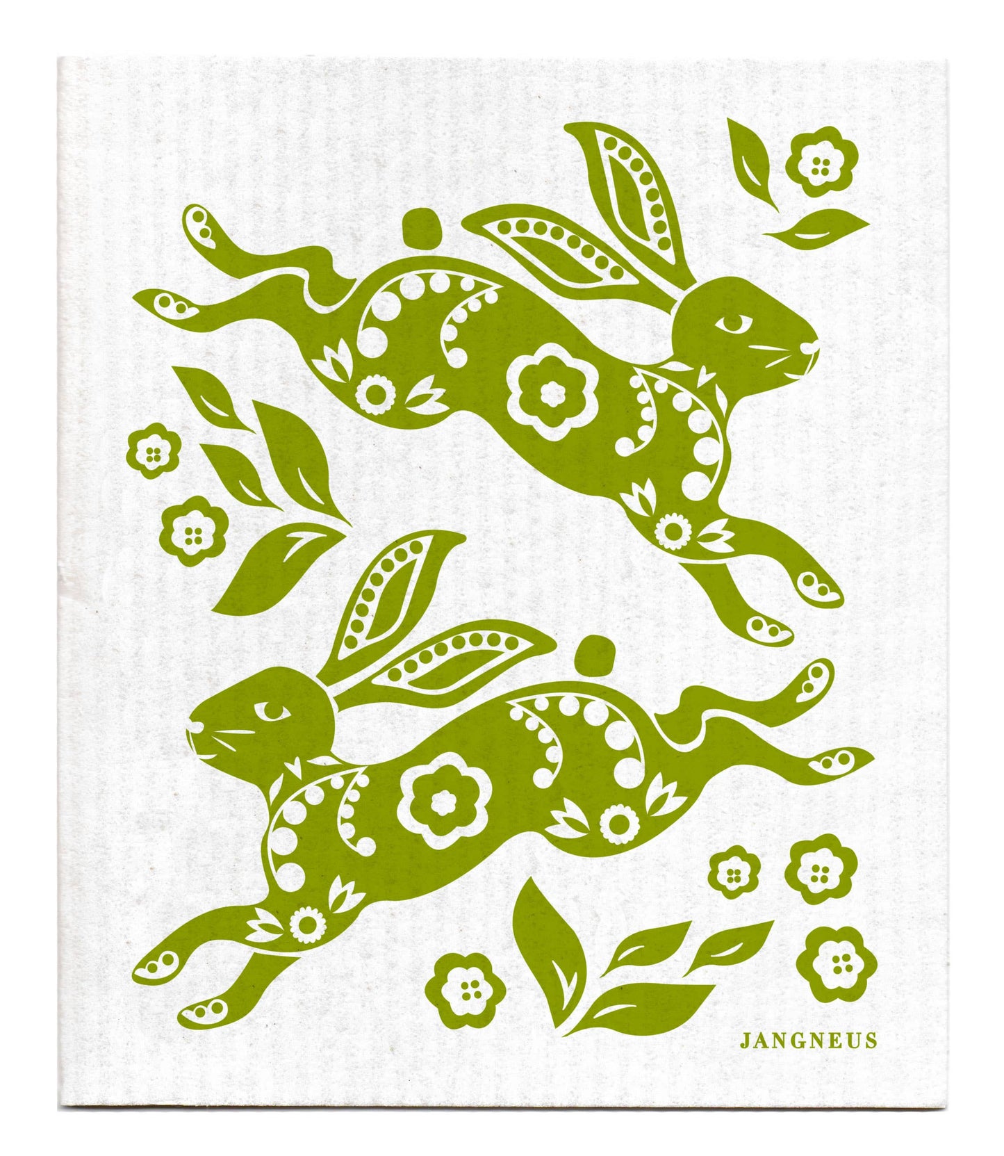 Swedish Dishcloth - Hare - Green
