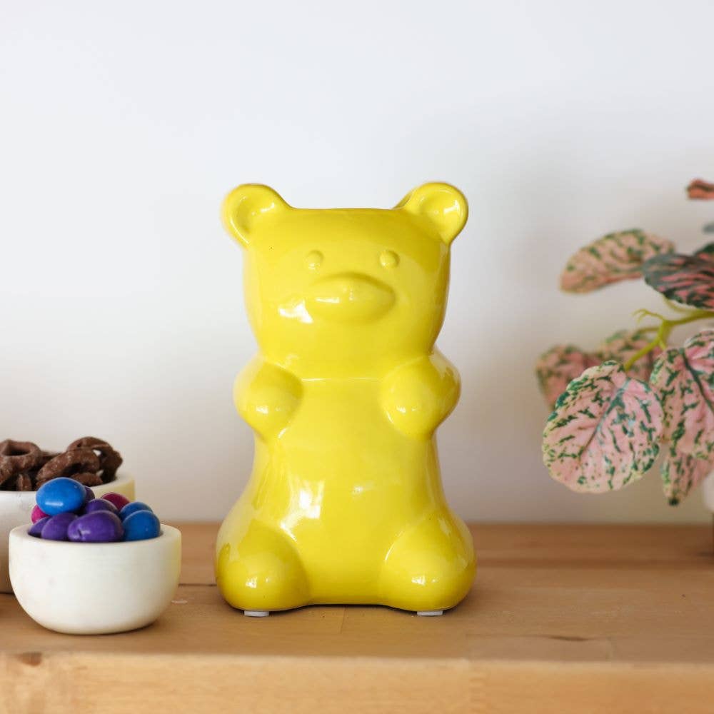 6.75"H Ceramic Gummy Bear Vase 4.25*3.25*6.75