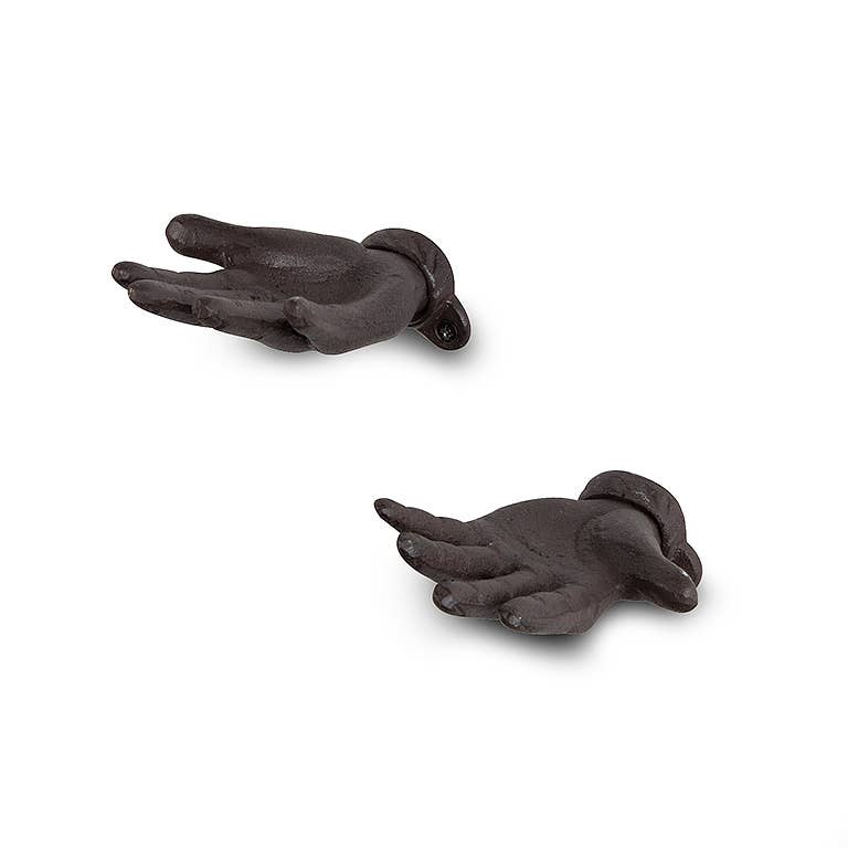 Flat Hand Wall Hook-2Asst-Brn-5"L-1509