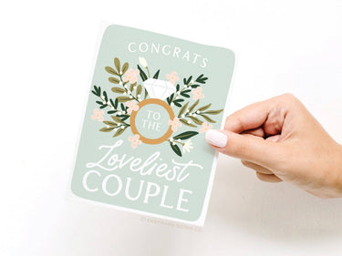 Congrats to the Loveliest Couple Greeting Card