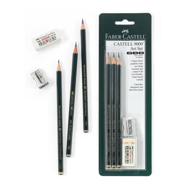Castell 9000 Graphite Pencils, Art Set 2B, 4B, 6B Pencils