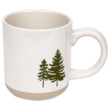 *NEW* Green Trees Stoneware Coffee Mug - Christmas Decor