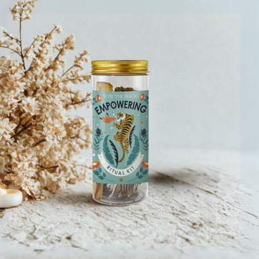 Empowering Ritual Kit with Obsidian, Palo Santo + Sage