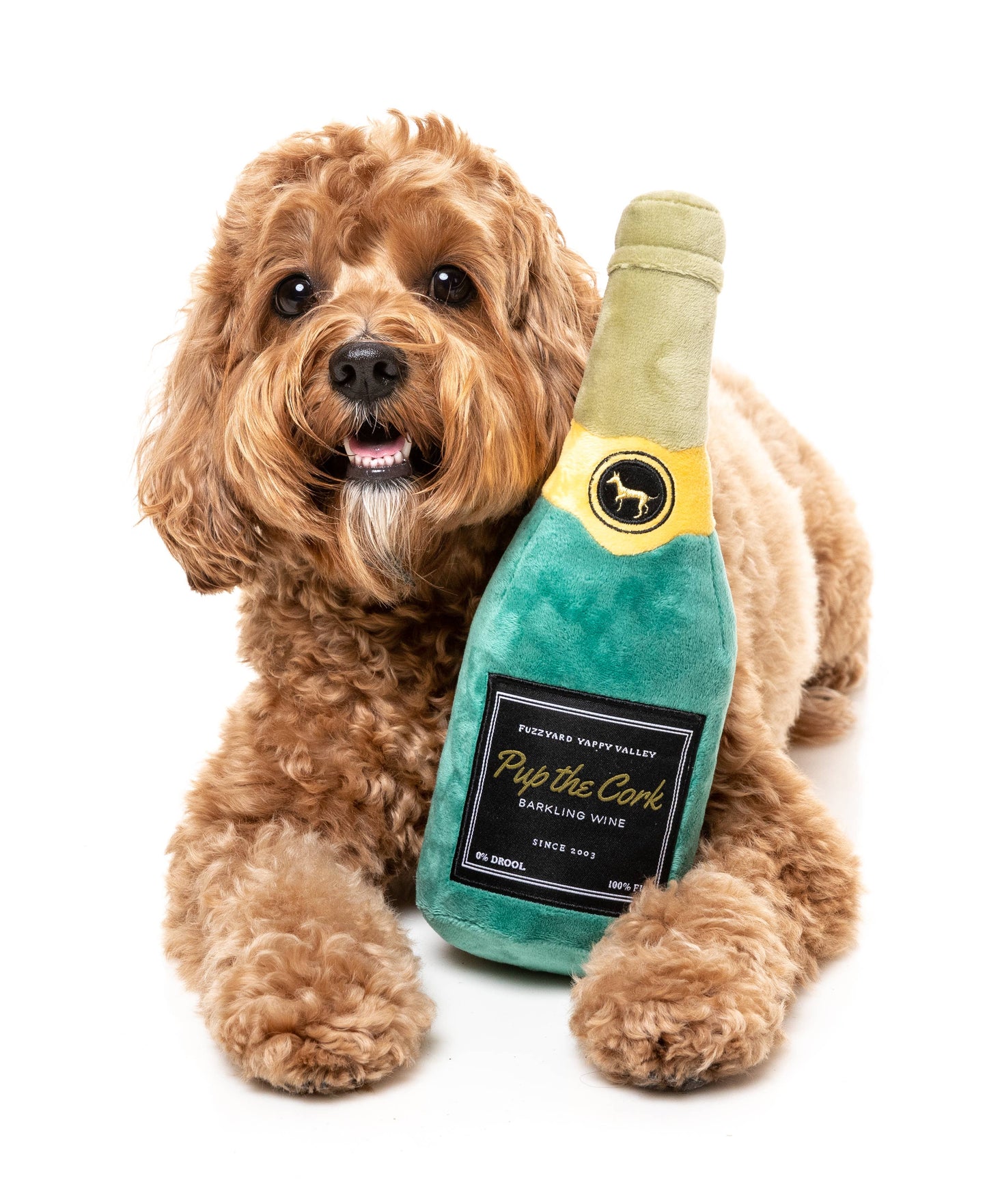 FuzzYard Pup The Cork Sparkling Wine Plush Dog Toy