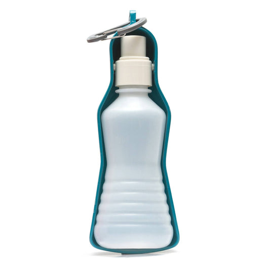 Messy Mutts Travel Water Feeder Blue 9.6oz