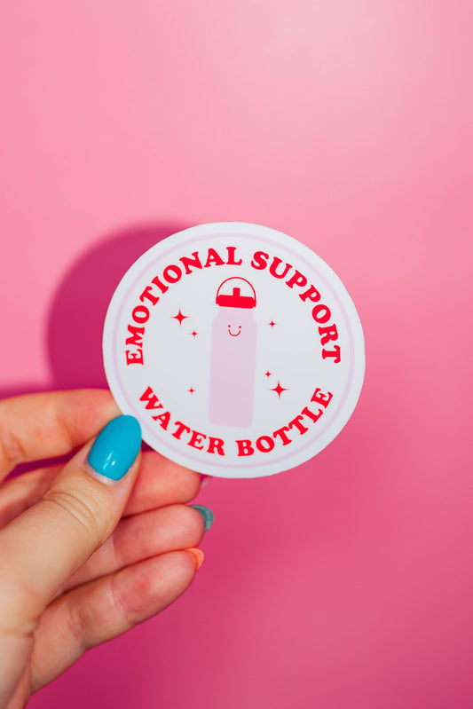 Emotional Support Water Bottle Sticker, Owala Stanley