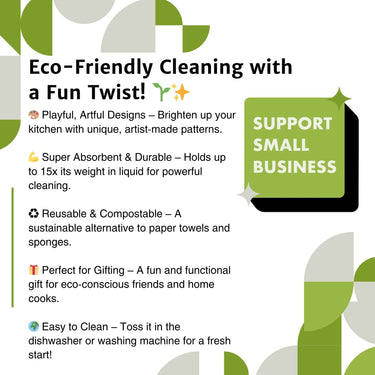 Swedish Dishcloth - Olive Oil Cleaning Cloth - Reusable