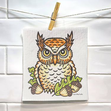 Swedish Dishcloth  – Owl Print Kitchen Dishcloth