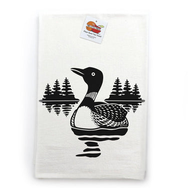 Loon Tea Towel — Illustrated Cotton Kitchen Towel