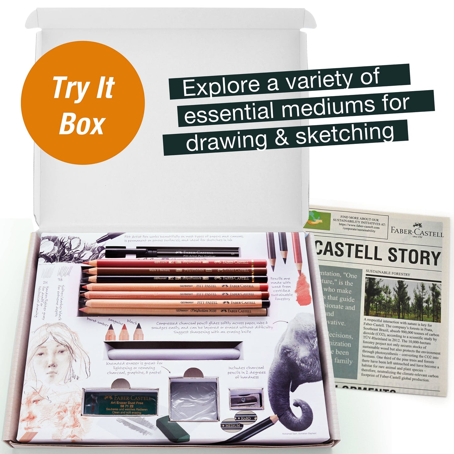 Art & Graphic Try It Box Artist Dry Mediums Assortment