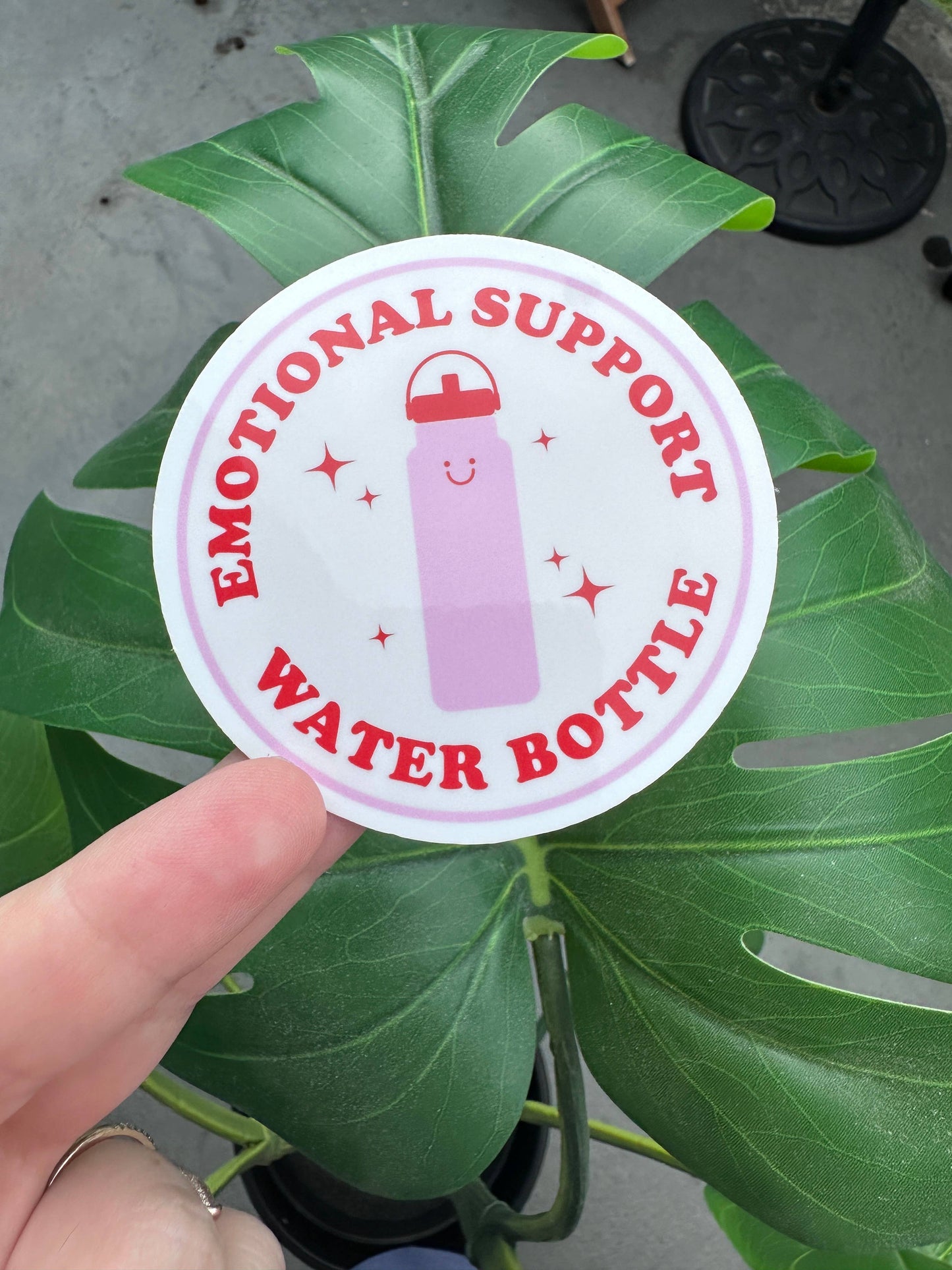 Emotional Support Water Bottle Sticker, Owala Stanley