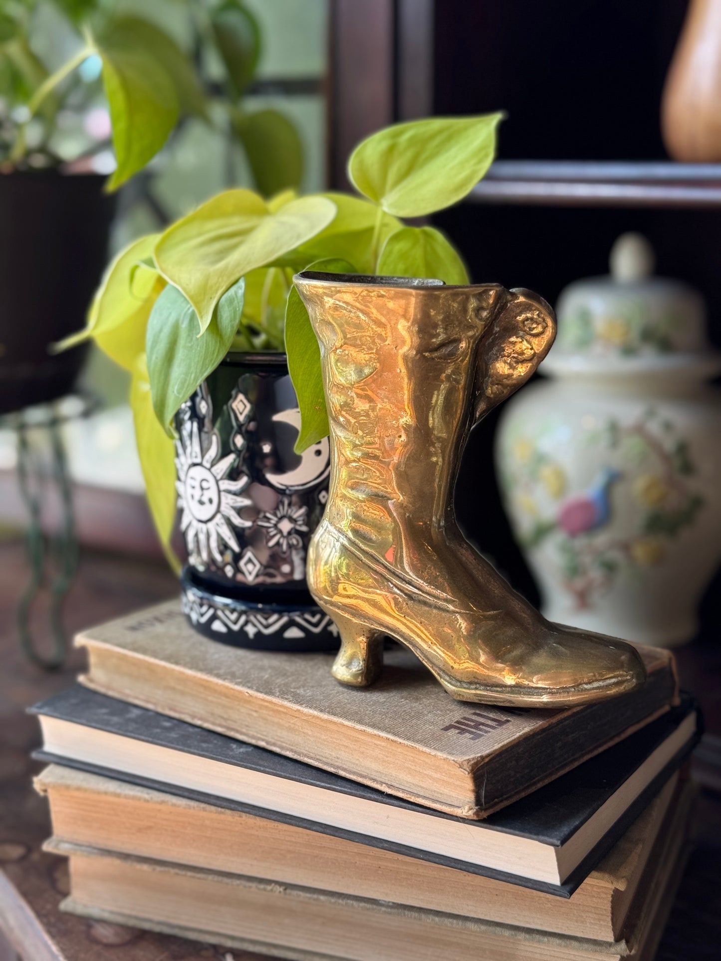 Mini Ladies boot planter/ trinket vase