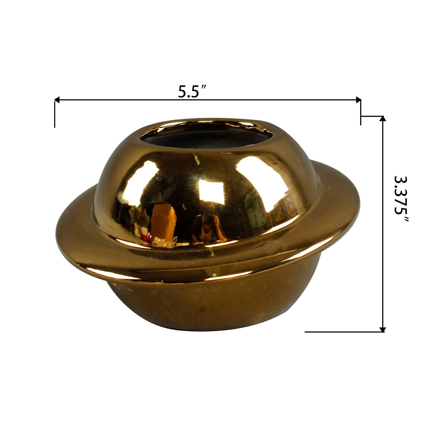 7"D Planet Ceramic Planter