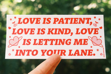 Love is Patient Bumper Sticker | Christmas Advent Calendar Stocking Stuffers