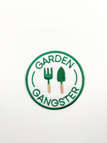 Garden Gangster Embroidered Iron On Patch Organic Farm Hats
