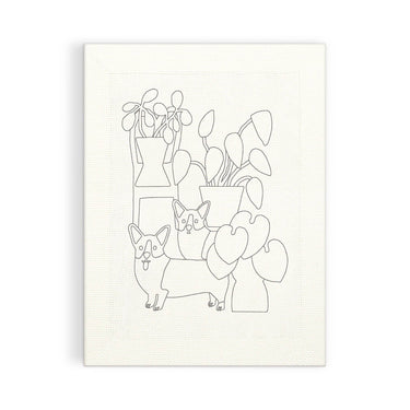 Corgi Friends Punch Needle Kit