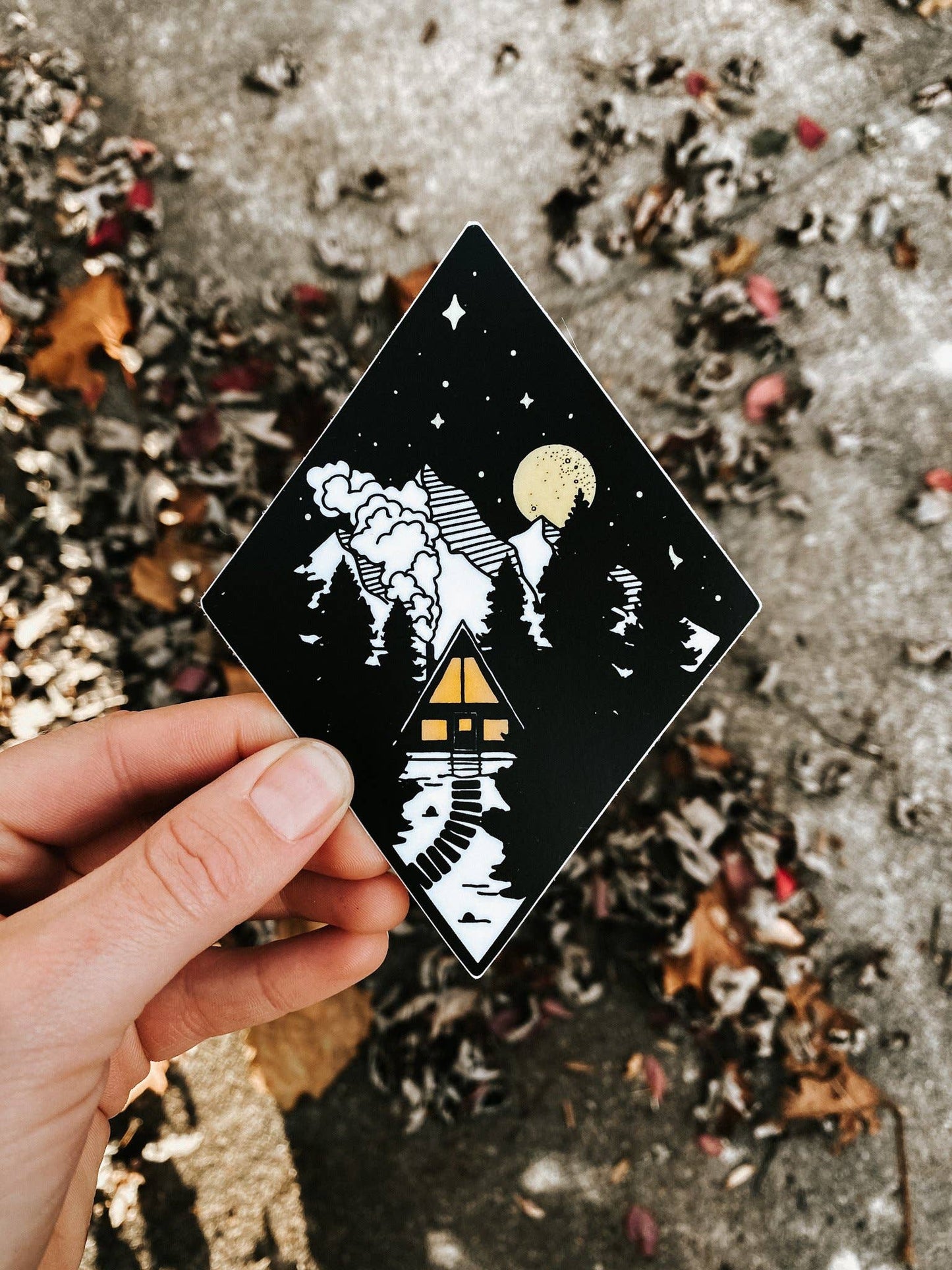 Night lights cabin // sticker