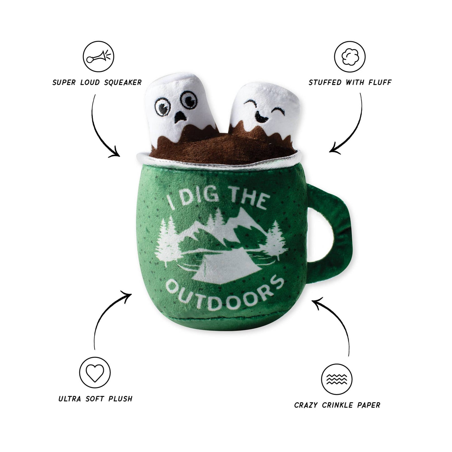 Wagsdale Hot Cocoa Squad Plush Dog Toy