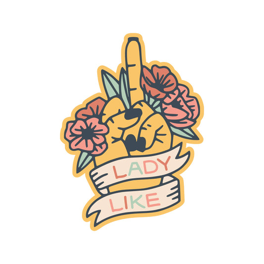Lady Like Vinyl Sticker