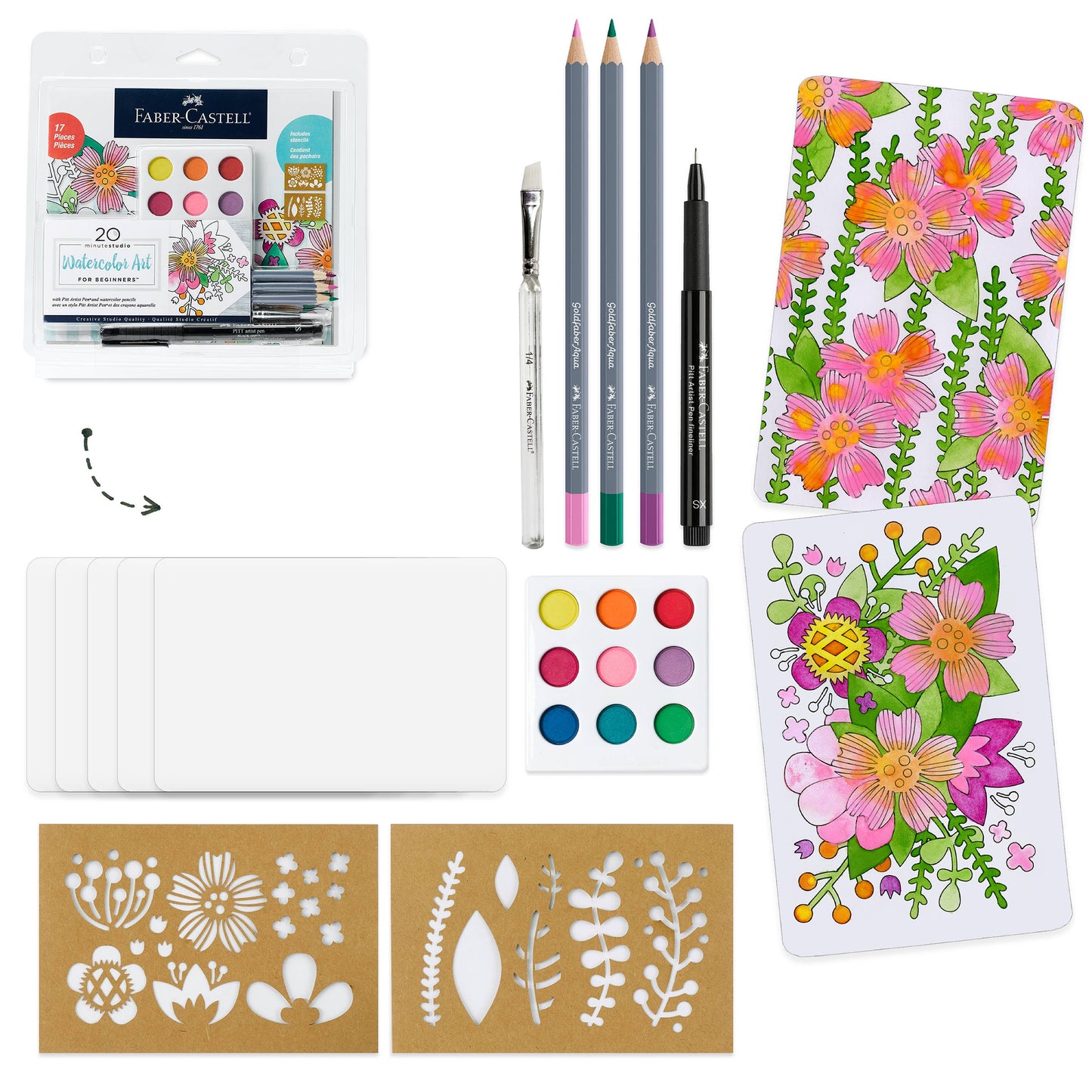 20 Minute Studio Watercolor Art Kit For Beginners