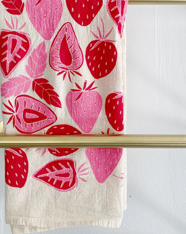 Strawberries Tea Towel