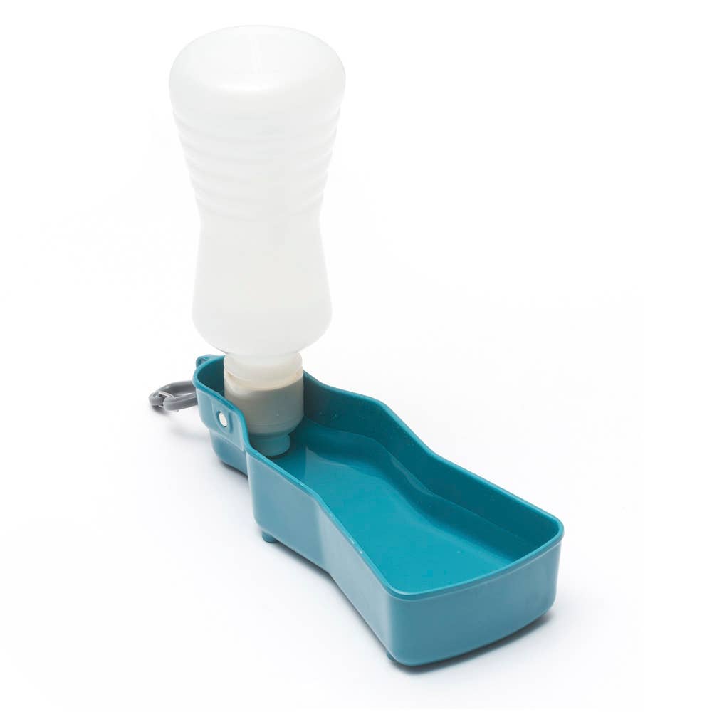 Messy Mutts Travel Water Feeder Blue 9.6oz