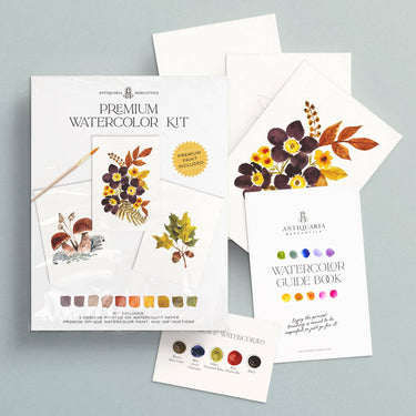 Watercolor Painting Kit : Autumn Botanicals